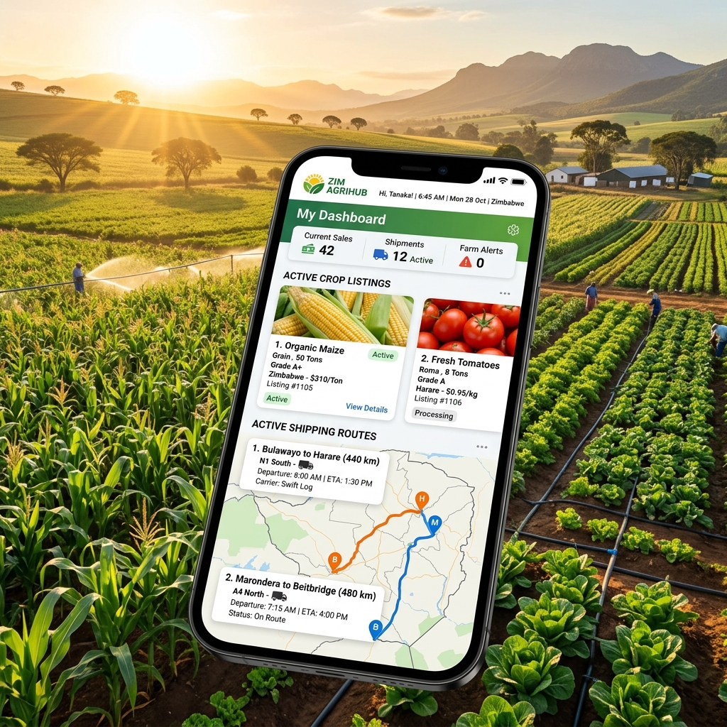 AgriMarket Tech Dashboard Mockup